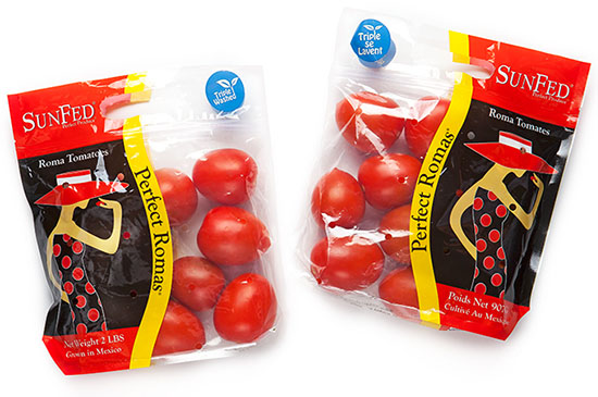 packaged roma tomatoes