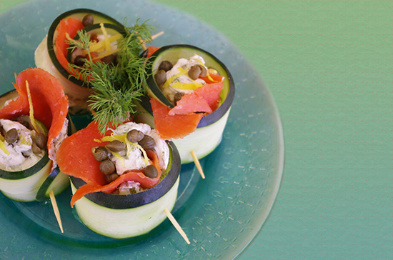 Cucumber & Smoked Salmon Pinwheels
