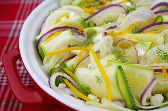 Grey Squash and Citrus Salad